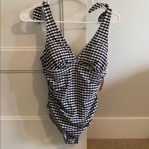 Merona checked swimsuit